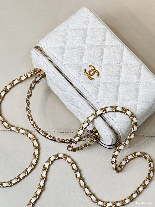 First Bag Ru WITH CHANEL VANITY SMALL CHAIN-16x9.5x8cm CHANELASSIC 0715